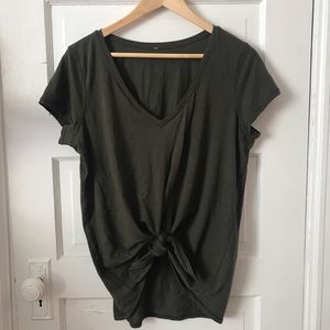 LuLuLemon Front Tie TShirt Size 10